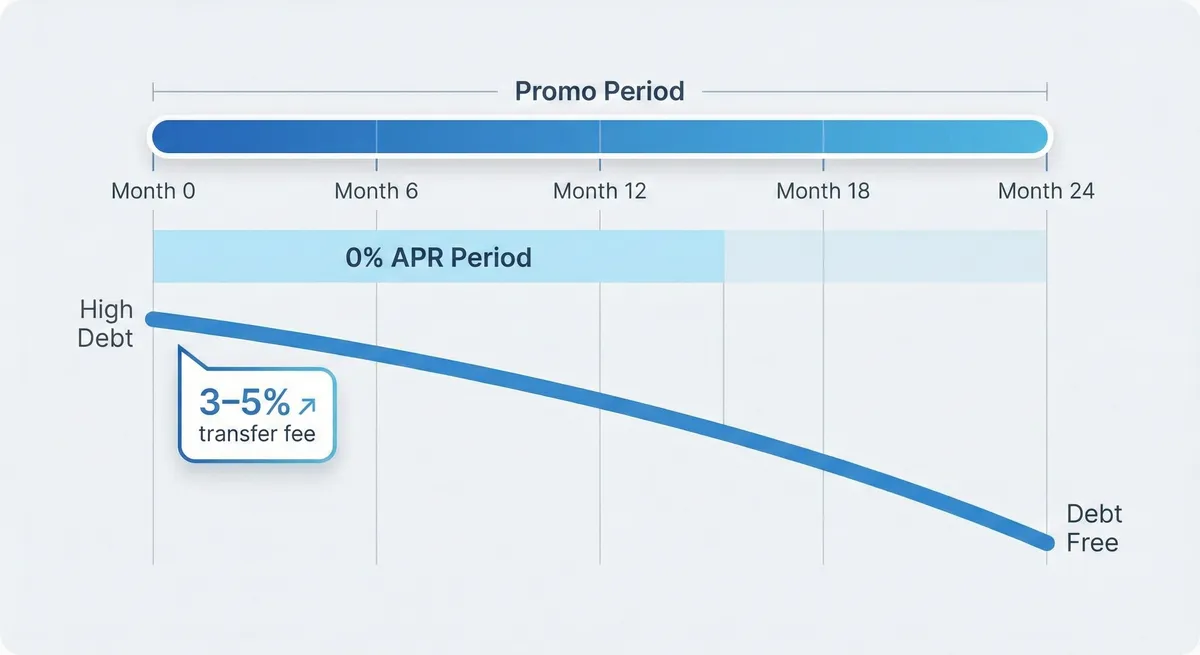 Fee and payoff timeline infographic