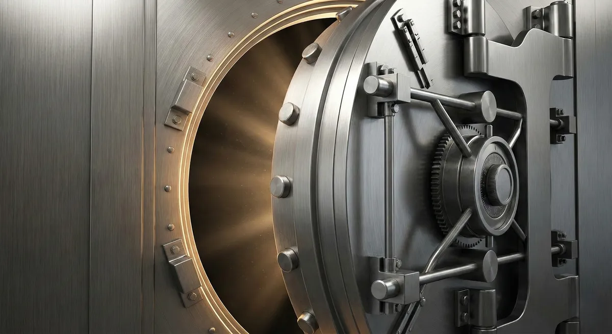 Bank vault security representing locked CD funds