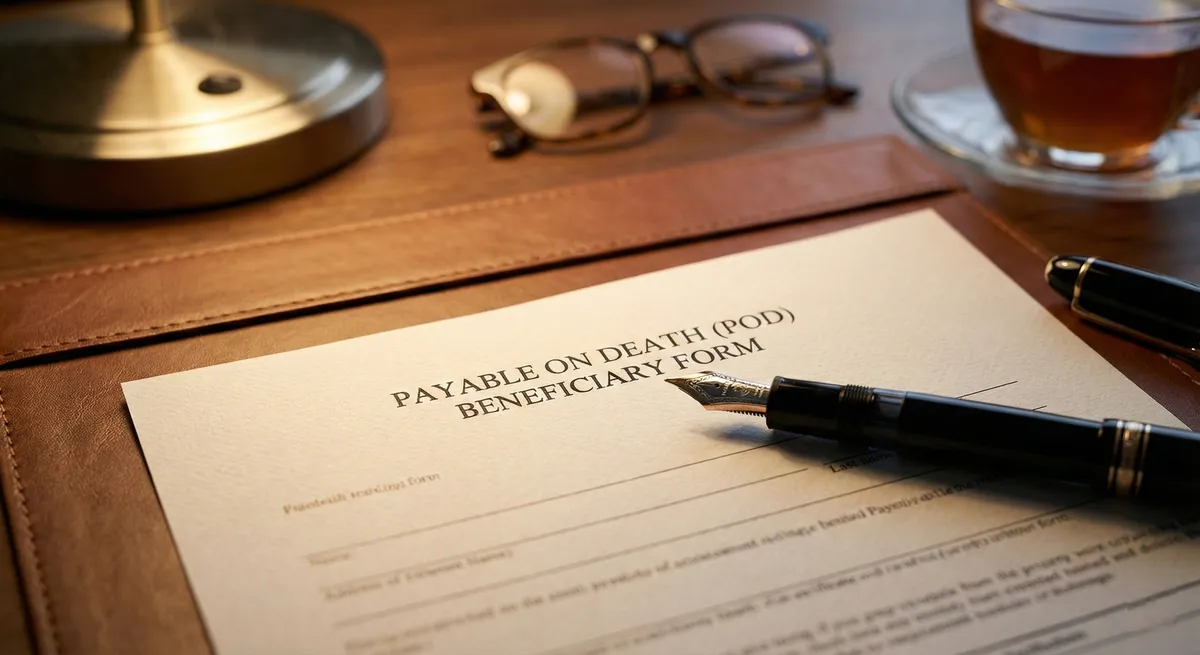 Payable on Death beneficiary form