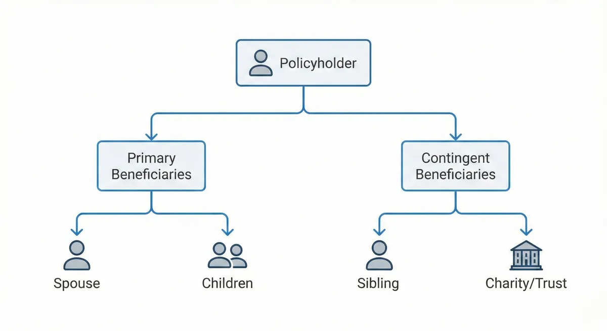 Simple beneficiary decision tree structure concept