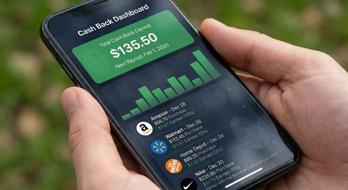 Cash back earned notification