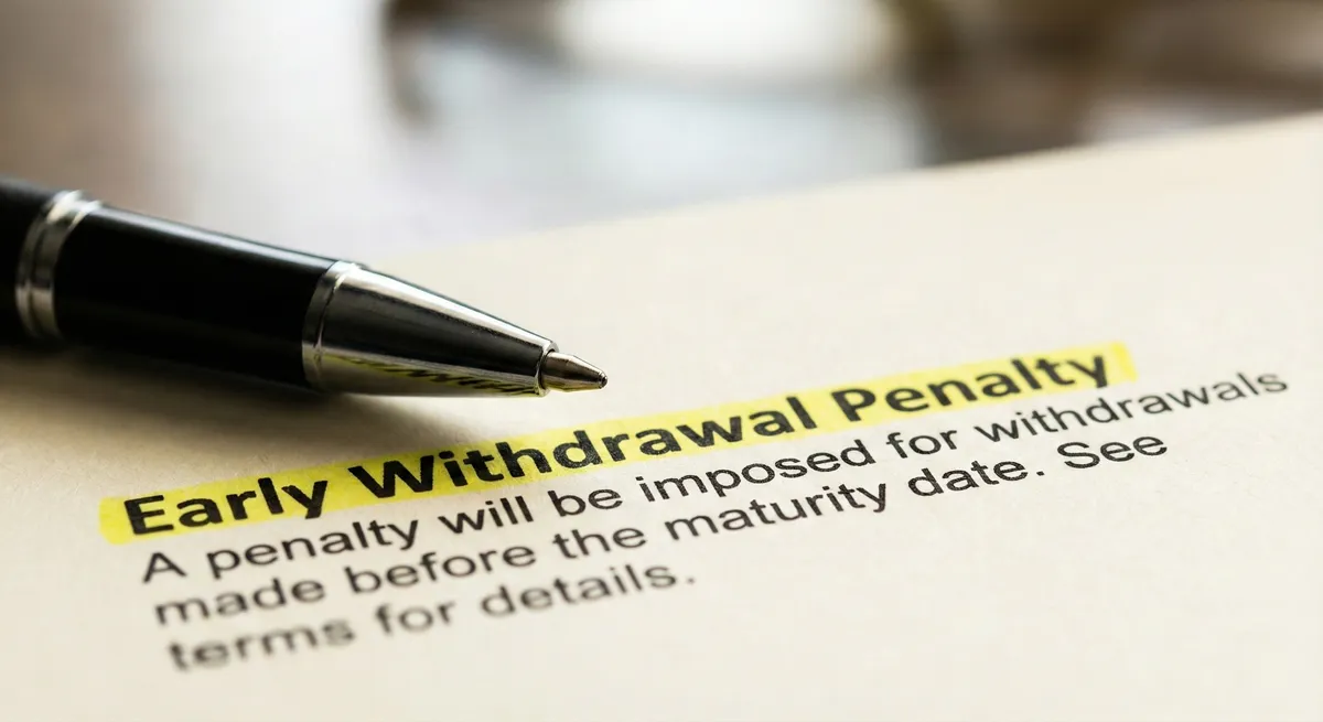 Early withdrawal penalty fine print