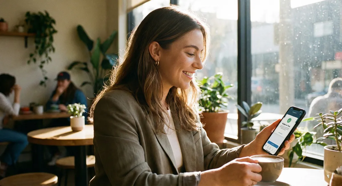 Mobile banking happiness