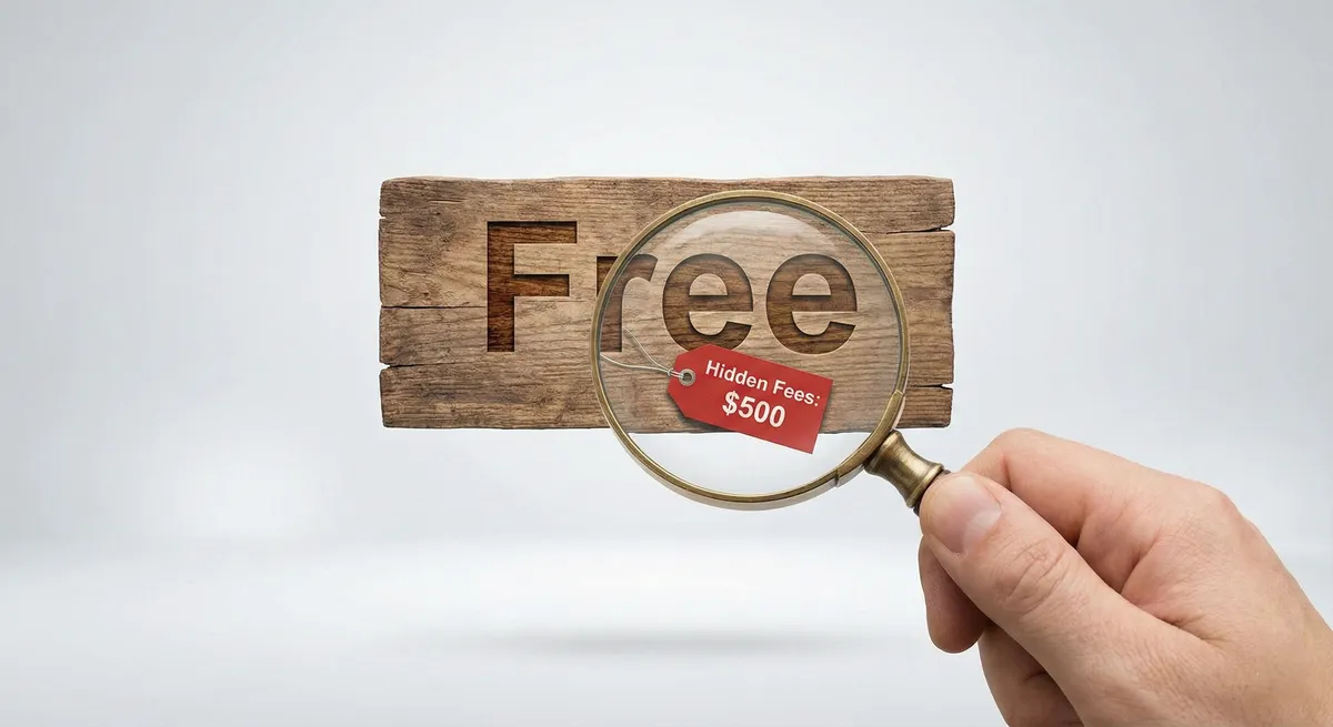 Hidden costs behind free sign concept
