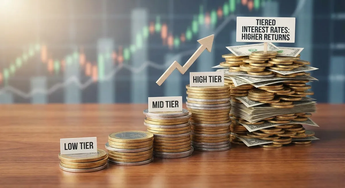 Tiered interest rates concept